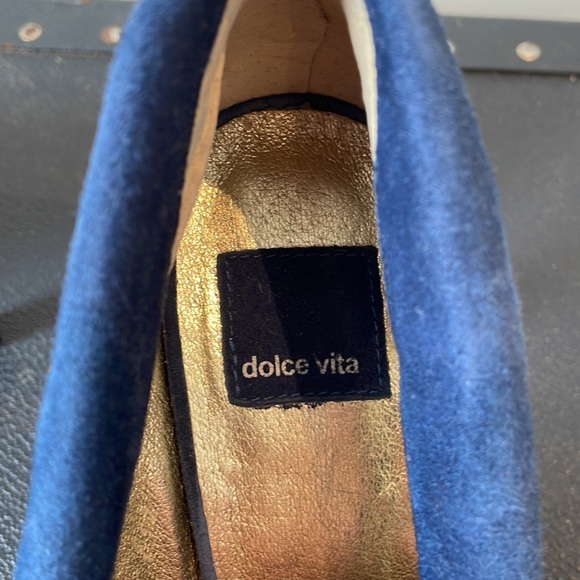 Dolce Vita Blue Suede Heels - Picture 3 of 5